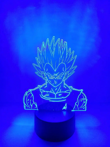 Lámpara Led Vegeta Majin Vegeta Dragon Ball Luz Decoración