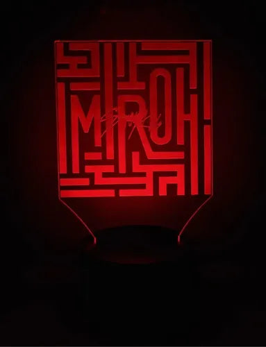 Stray Kids Kpop Lámpara Led Ilusión 3d Luz Decoración  Negro