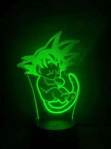 Lámpara Led Goku Bebe Dragon Ball Fanart Decorativa