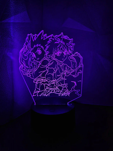 Lámpara Gon Y Killua Hunter X Led Ilusión Decoración Fan Art