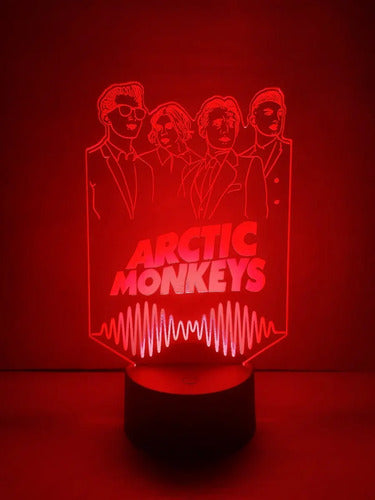 Arctic Monkeys Lámpara Led Ilusión 3d Luz Decoración Rock Negro