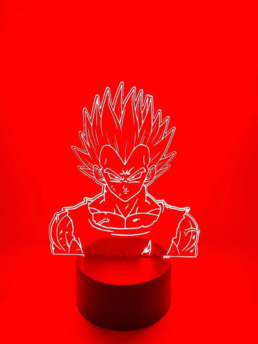 Lámpara Led Vegeta Majin Vegeta Dragon Ball Luz Decoración
