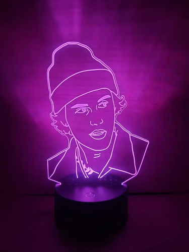 Lampara Led Justin Bieber Cantante Decoración Art Line