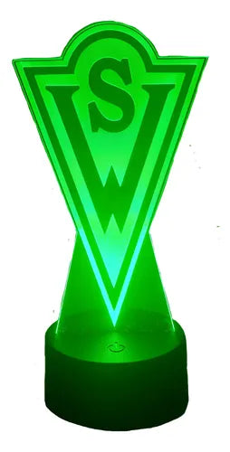 Lámpara Led Santiago Wanderers Equipo Futbol Fanart Deco