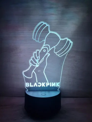 Black Pink Lightstick Lightband Lampara Led Ilusion 3d Kpop Negro
