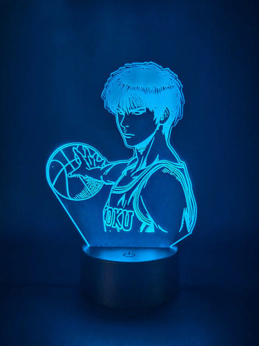 Rukawa Slam Dunk Lampara Led 3d Fanart Manga Anime Negro