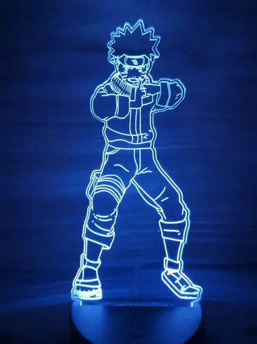 Lampara Led Ilusión 3d Naruto Uzumaki Decoración Anime