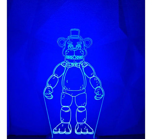 Freddy Large Five Nights At Freddy's Lámpara Led 3d Fnaf Led