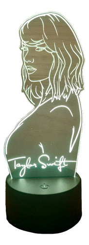 Taylor Swift Lampara Led 3d Cantante Decoración Fan Art