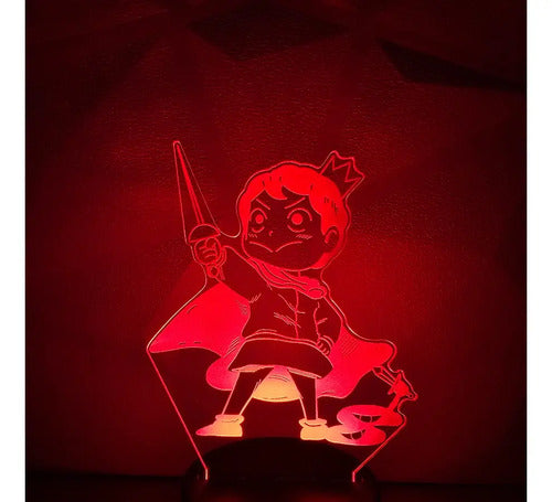 Bojji Y Kage Ranking Of Kings Lámpara Led Ilusión 3d Fanart