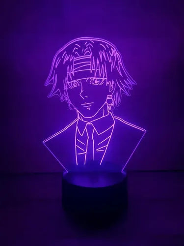Kuroro Lucifer Chrollo Lampara Led Ilusion 3d Hunter X Hxh Negro Azul