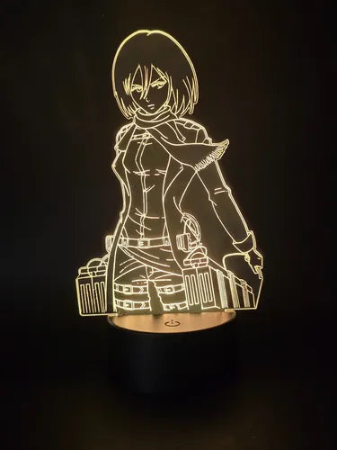 Lampara 3d Mikasa Ackerman Shingeki No Kyojin Snk