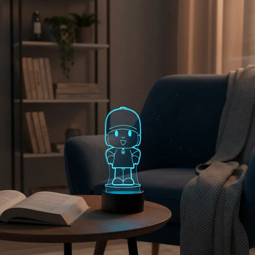 Lámpara De Mesa Pocoyo Negro Transparente