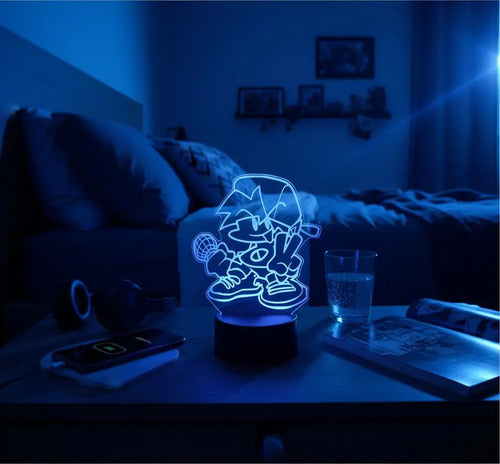 Lampara Led 3d Boyfriend Friday Night Funkin Fnf Decoración