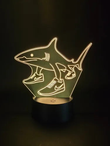 Lámpara Tralalero Tralala Led Ilusión Decoración Fan Art
