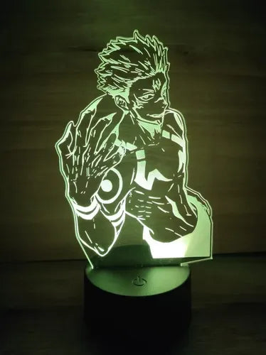 Lampara Led 3d Sukuna Ryomen Jujutsu Kaisen Decoración Negro Azul (iluminado)