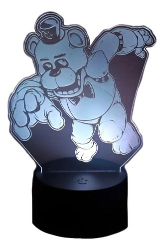 Lámpara Freddy Fnf Envio Gratis Con Control Negro Multicolor/rgb