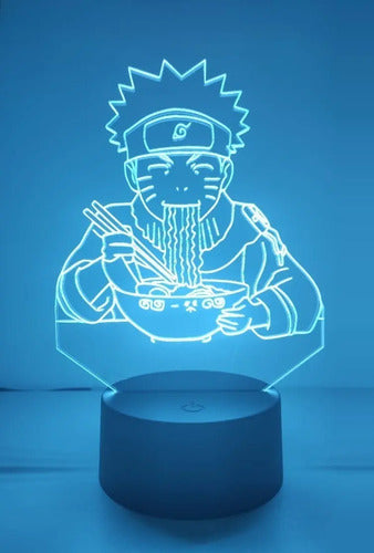 Lampara Led Ilusión 3d Naruto Ramen Decoración Anime