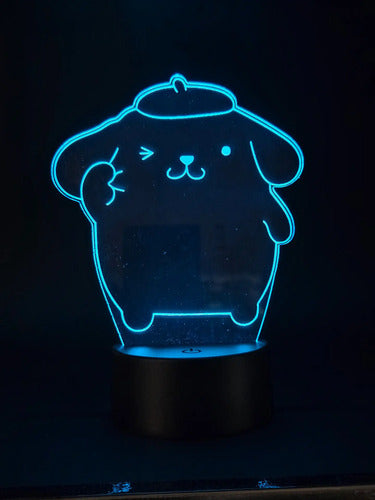 Pompompurin Lámpara Led Kawaii Fanart Serie Hello Kitty