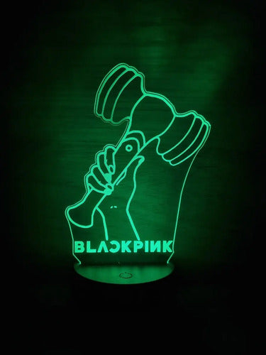 Black Pink Lightstick Lightband Lampara Led Ilusion 3d Kpop Negro