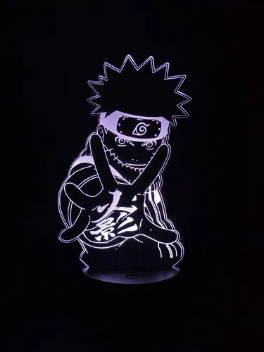 Lampara Led Ilusión 3d Naruto Decoración Anime