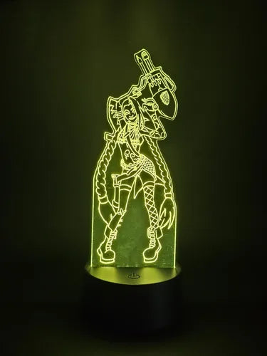 Jinx Arcane Lol Lámpara Led Fanart Game Decoracion