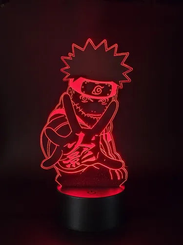 Lampara Led Ilusión 3d Naruto Decoración Anime