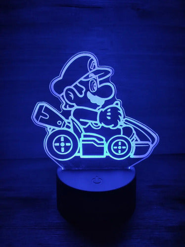 Lampara Led Ilusión 3d Mario Kart Decoración