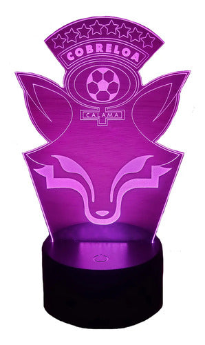 Lámpara Led Cobreloa Calama Equipo Futbol Fanart Decoración
