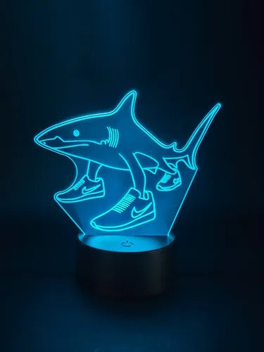 Lámpara Tralalero Tralala Led Ilusión Decoración Fan Art