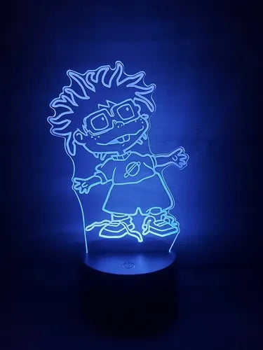 Carlitos Rugrats Lámpara Led Animado Artline Infantil Negro