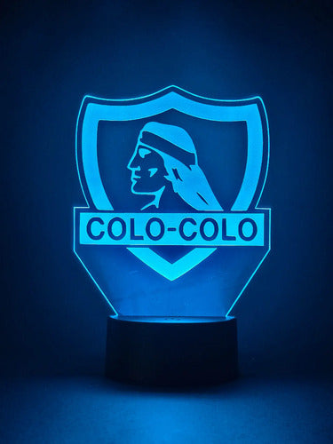 Lampara Led Equipo Colo Colo Albo Campeón Fútbol Decoración