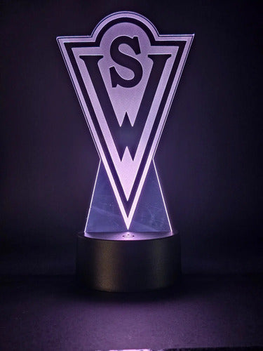 Lámpara Led Santiago Wanderers Equipo Futbol Fanart Deco