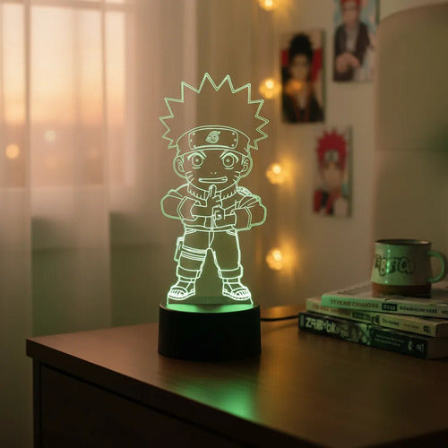 Lampara Led Ilusión 3d Naruto Chibi Decoración Anime