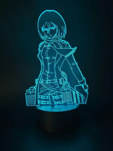 Lampara 3d Mikasa Ackerman Shingeki No Kyojin Snk