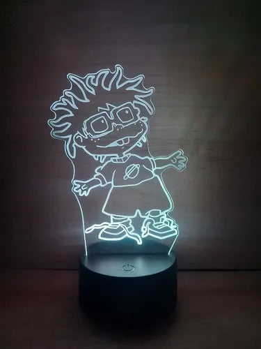 Carlitos Rugrats Lámpara Led Animado Artline Infantil Negro