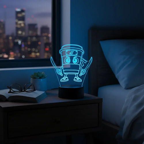 Lámpara Capuchino Asesino Led Ilusión Decoración Fan Art