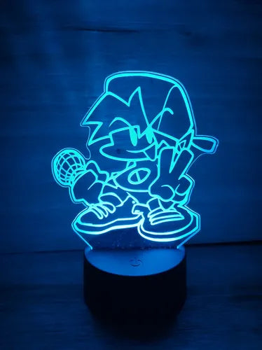 Lampara Led 3d Boyfriend Friday Night Funkin Fnf Decoración