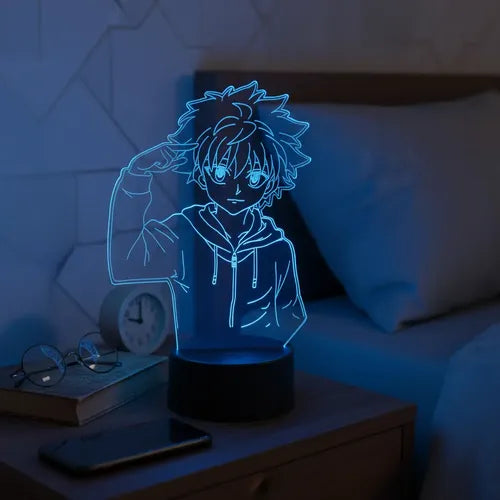 Lampara Led 3d Killua Zoldyck Hunter × Hunter Luz Decoración