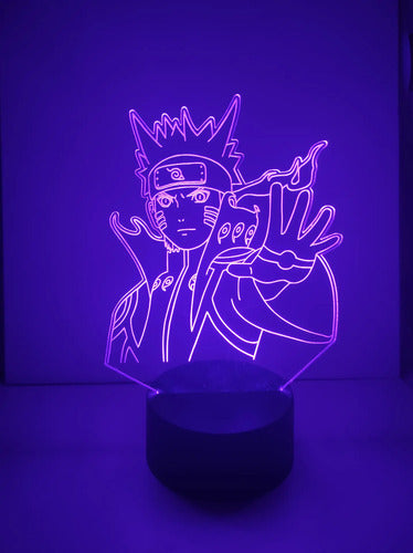 Lampara Led Ilusión 3d Naruto Kyubi Decoración Anime