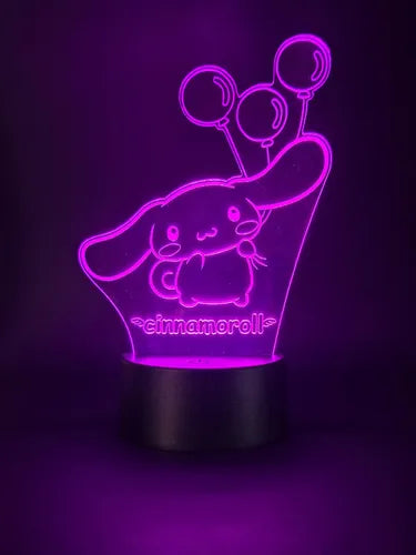 Cinnamoroll Lámpara Led Kawaii Fanart Serie Hello Kitty
