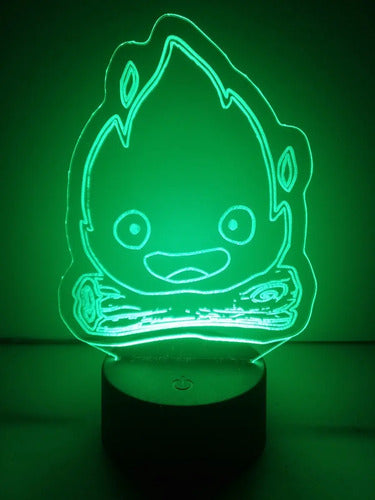 Lampara Led 3d Calcifer Studio Ghibli
