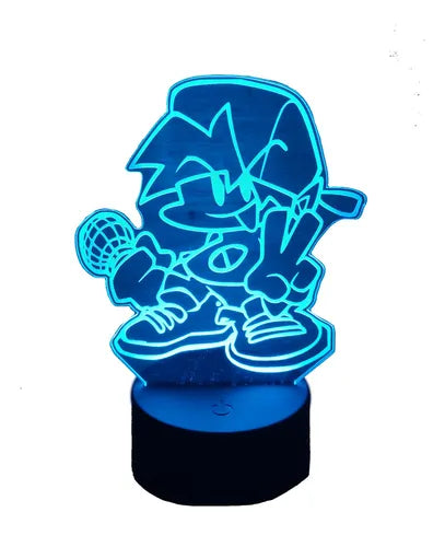 Lampara Led 3d Personajes Friday Night Funkin Fnf Decoración