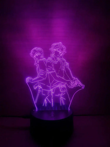 Banana Fish Lampara Led Ilusión 3d Eiji Y Ash Fan Art Manga