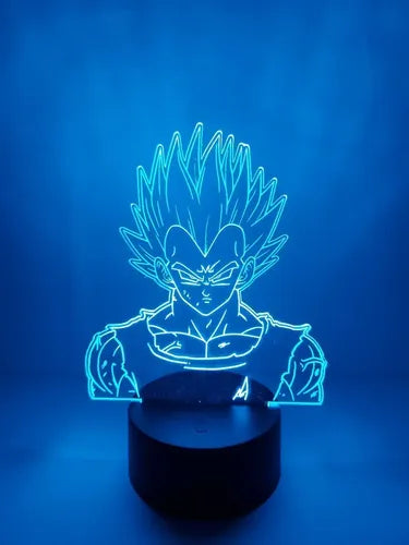 Lámpara Led Vegeta Majin Vegeta Dragon Ball Luz Decoración