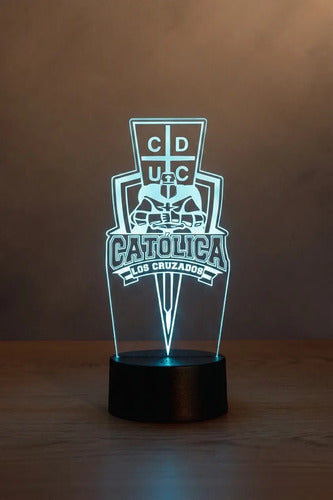 Lámpara Led Fútbol Universidad Católica Cruzados Deporte Fan