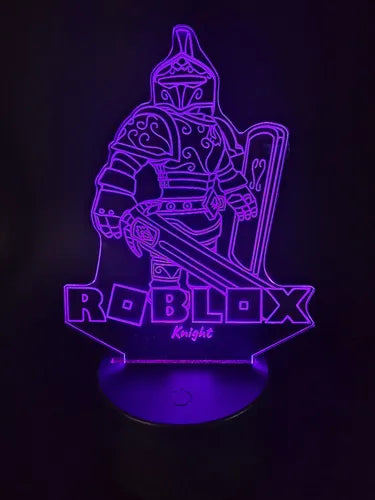 Lámpara Roblox Knight Juego Led Ilusión Decoración Fan Art