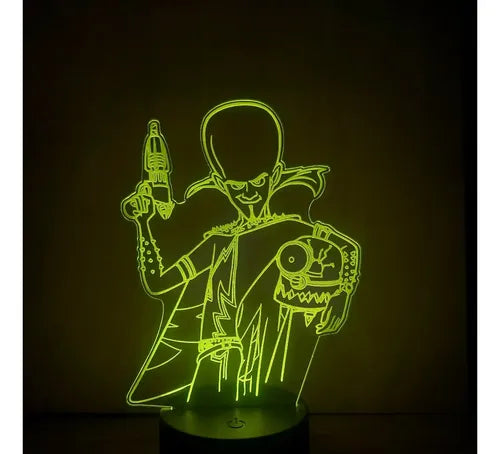 Lámpara Led Megamente Fan Art Decoración