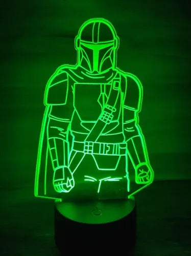 Lampara Led 3d The Mandalorian Star Wars