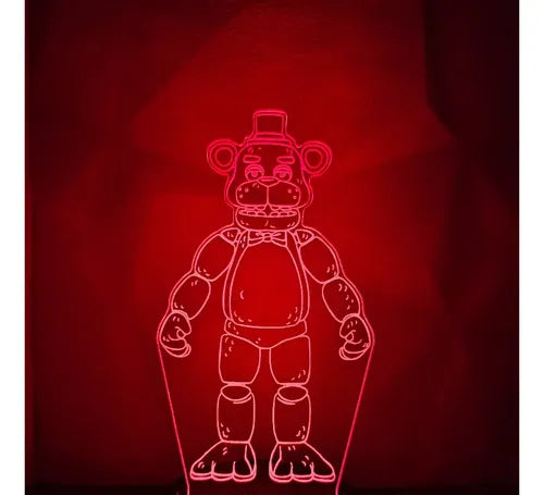 Freddy Large Five Nights At Freddy's Lámpara Led 3d Fnaf Led